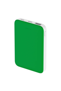 Внешний аккумулятор Fluffy, 5000 Mah, зелёный Внешний аккумулятор Fluffy, 5000 Mah, зелёный