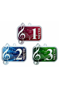 Комплект акриловых медалей "Музыка" тип 1
