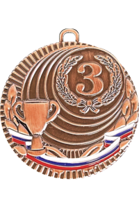 Медаль "Дон" 50 мм триколор, 3 место