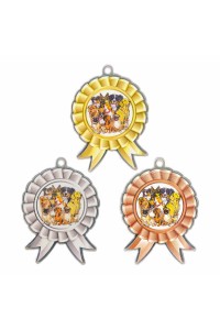 Комплект акриловых медалей "Собаки" (золото, серебро, бронза) тип 1а