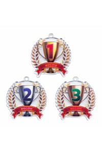 Комплект акриловых медалей "Кубок 1,2,3 место"