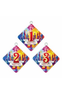 Комплект акриловых медалей "Шахматы" Тип 2