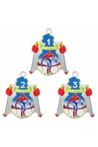 Комплект акриловых медалей "Лыжи" Тип 2