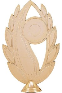 Фигура пластиковая B114/G "Венок" с эблемоносителем. Высота 19 см. Цвет золото
