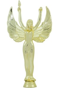 Фигура пластиковая B158/G "Ника". Высота 14 см. Цвет золото