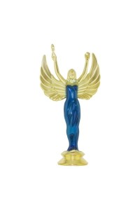 Фигура пластиковая B158GBL "Ника". Высота 14 см. Цвет Золото-синий