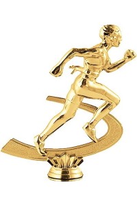 Фигура пластиковая B193/G "Бег".Высота 15 см. Цвет Золото