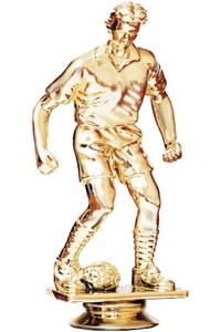 Фигура пластиковая B196/G "Футбол".Высота 13,5 см. Цвет Золото
