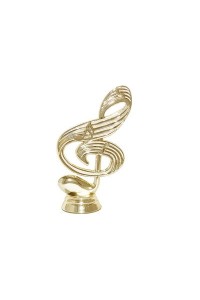 Фигура пластиковая B225/G "Скрипичный ключ". Высота 12,5 см. Цвет Золото