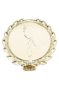 Фигура пластиковая B231/G Эмблемоноситель с Никой. Высота 7 см. Цвет Золото