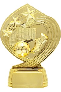 Фигура пластиковая B285/G  "Футбол". Высота 11,8 см. Цвет Золото