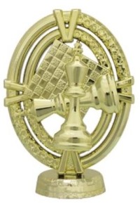 Фигура пластиковая B288H-Chess  "Шахматы". Высота 10,5 см. Цвет Золото