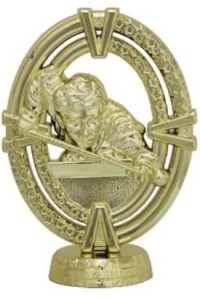 Фигура пластиковая B288H-Snooker  "Бильярд". Высота 10,5 см. Цвет Золото