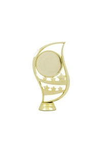 Фигура пластиковая "Звёзды" с эмблемоносителем B303/G. Высота 14,5 см. Цвет Золото