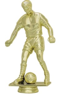 Фигура пластиковая B321/G "Футбол". Высота 18 см. Цвет Золото