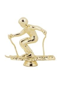 Фигура пластиковая B338/G "Горные лыжи". Высота 13 см. Цвет Золото