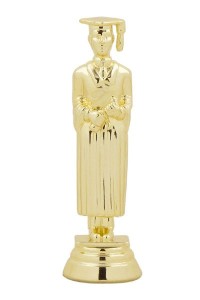 Фигура пластиковая B342/G "Студент". Высота 13 см. Цвет Золото