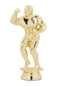 Фигура пластиковая B345/G "Культурист". Высота 13 см. Цвет Золото
