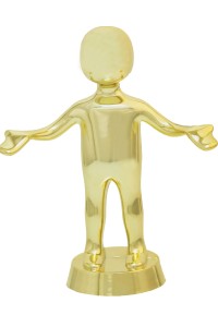 Фигура пластиковая B364/G "Человечек". Высота 11,5 см. Цвет Золото