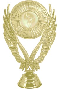 Фигура пластиковая "Крылья" B473/G. Высота 12,5 см. Цвет Золото