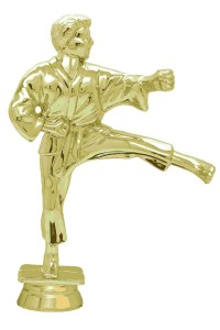 Фигура пластиковая B491/G "Карате". Высота 12 см. Цвет Золото