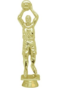 Фигура пластиковая B497/G "Баскетбол". Высота 16,5 см. Цвет Золото