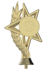 Фигура пластиковая B602/G "Звезда" с эмлемоносителем. Высота 16 см. Цвет Золото