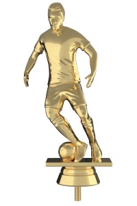 Фигура пластиковая B615/G "Футбол". Высота 14,5 см. Цвет Золото
