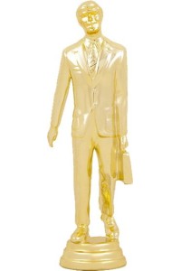 Фигура пластиковая C-W01/G "Бизнесмен". Высота 15 см. Цвет Золото