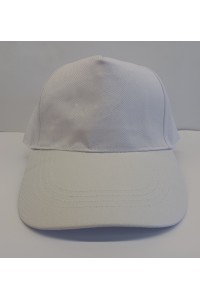 Бейсболка, белая, хлопок, металл застежка