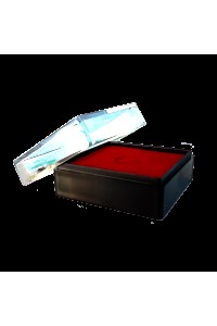 Футляр для значка,  красный, пластик, 42*42*21 мм