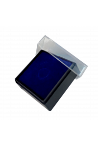 Футляр для значка, синий, пластик, 42*42*21 мм